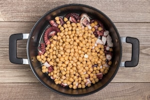 Preparazione Zuppa di ceci e polpo - Fase 4