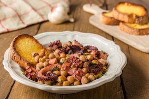 Preparazione Zuppa di ceci e polpo - Fase 4