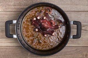 Preparazione Zuppa di ceci e polpo - Fase 3