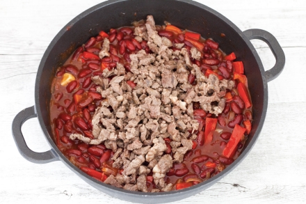 Preparazione Burrito di carne - Fase 3 Preparazione Burrito di carne - Fase 3