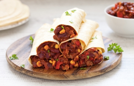 Preparazione Burrito di carne - Fase 4 Preparazione Burrito di carne - Fase 4