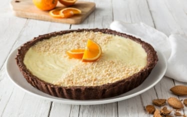 Crostata al cacao profumata all'arancia