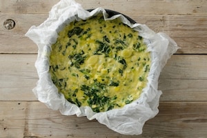 Preparazione Frittata di porri e spinaci al forno - Fase 4