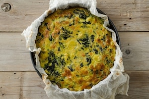 Preparazione Frittata di porri e spinaci al forno - Fase 4