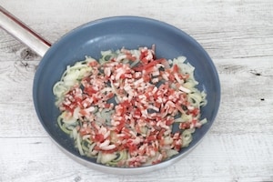 Preparazione Polenta concia con formaggio e speck - Fase 1