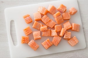 Preparazione Bocconcini di salmone e bacon - Fase 1