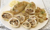 Calamari ripieni al forno con patate
