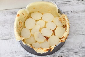 Preparazione Gratin di crepes al prosciutto e fontina - Fase 2