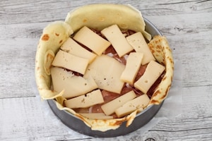 Preparazione Gratin di crepes al prosciutto e fontina - Fase 3