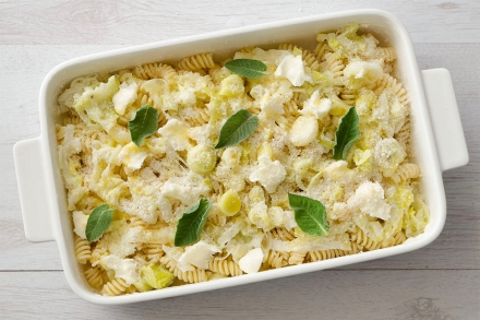 Preparazione Timballo di fusilli ai porri - Fase 3 Preparazione Timballo di fusilli ai porri - Fase 3