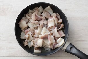 Preparazione Zuppa di fave e calamaretti - Fase 3