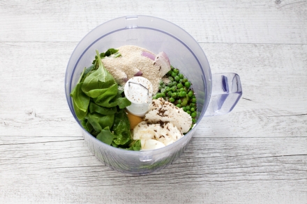 Preparazione Falafel green - Fase 1 Preparazione Falafel green - Fase 1