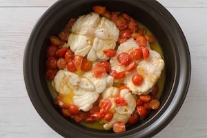 Preparazione Rana pescatrice con pomodorini - Fase 2