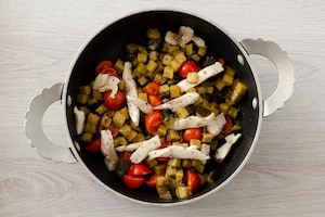 Preparazione Anelletti con melanzane e cernia - Fase 3