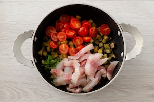Preparazione Anelletti con melanzane e cernia - Fase 2