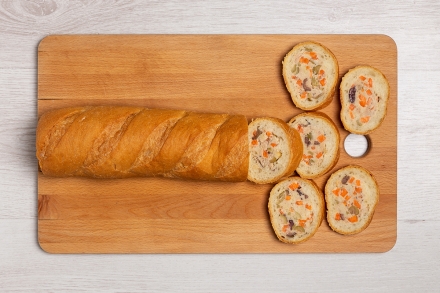 Preparazione Baguette ripiena - Fase 3 Preparazione Baguette ripiena - Fase 3