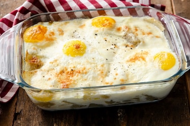 Finocchi al forno con mozzarella e uova