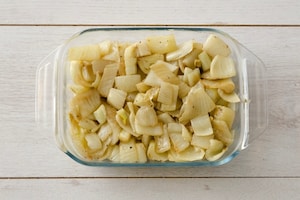 Preparazione Finocchi al forno con mozzarella e uova - Fase 2