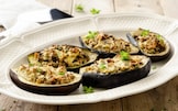 Melanzane ripiene di ricotta e funghi