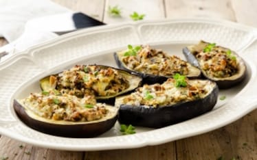 Melanzane ripiene di ricotta e funghi