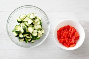 Preparazione Padellata di verdure con crema di peperoni abbrustoliti - Fase 3