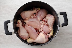 Preparazione Pollo al sidro - Fase 1