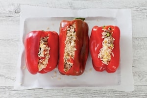 Preparazione Peperoni ripieni di riso, salsiccia e verdure - Fase 2