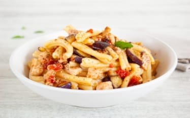 Casarecce al pesce spada e melanzane