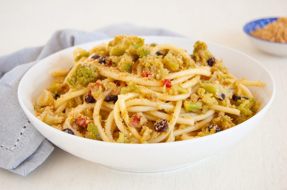 Pasta con broccolo in carrozza ricetta