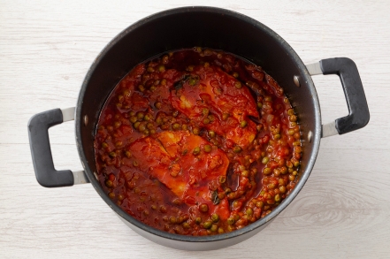 Preparazione Pasta con il ragù di tonno - Fase 4 Preparazione Pasta con il ragù di tonno - Fase 4