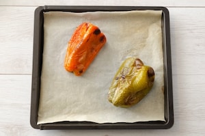 Preparazione Insalata di cereali con pollo e peperoni grigliati - Fase 1