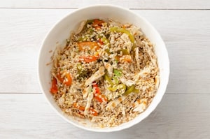 Preparazione Insalata di cereali con pollo e peperoni grigliati - Fase 3