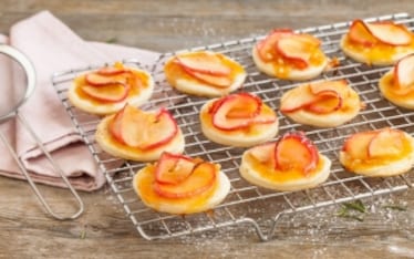 Pizzette alle mele e vaniglia