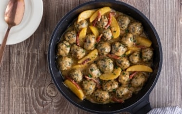 Polpette di tacchino in umido con patate