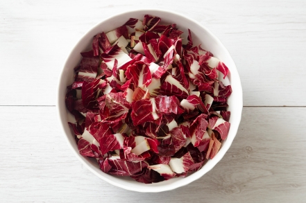 Preparazione Radicchio in padella - Fase 1 Preparazione Radicchio in padella - Fase 1