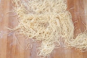 Preparazione Tagliolini alla crema di zucca, funghi e briciole di pane  - Fase 3