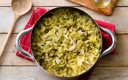 Verza stufata in padella