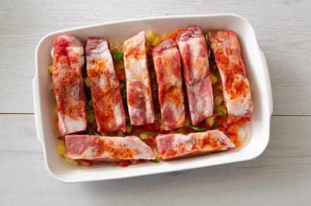 Preparazione Costine di maiale alla paprika - Fase 1 Preparazione Costine di maiale alla paprika - Fase 1