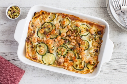 Preparazione Lasagne con zucchine e gamberetti - Fase 3 Preparazione Lasagne con zucchine e gamberetti - Fase 3