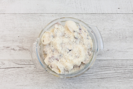 Preparazione Paccheri gratinati ripieni di stracchino, radicchio e speck - Fase 2 Preparazione Paccheri gratinati ripieni di stracchino, radicchio e speck - Fase 2