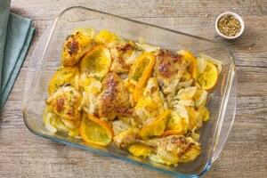 Preparazione Pollo al forno con arancia e finocchio - Fase 3