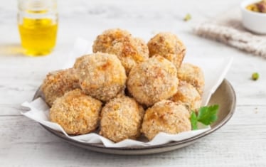 Polpette prosciutto crudo e pistacchi 