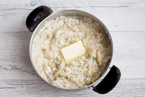 Preparazione Risotto ai carciofi con fonduta di formaggio  - Fase 3