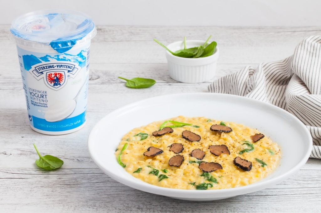 Ricetta Risotto d’orzo con crema di zucca allo yogurt Cucchiaio d'Argento