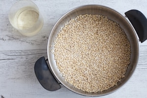 Preparazione Risotto d’orzo con crema di zucca allo yogurt - Fase 2