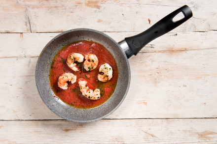 Preparazione Tagliolini agli scampi - Fase 2 Preparazione Tagliolini agli scampi - Fase 2