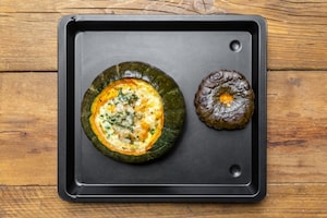 Preparazione Zucca al forno ripiena di formaggi - Fase 4