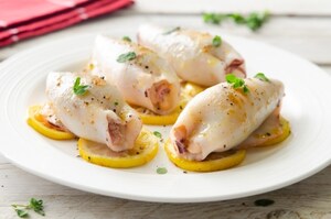 Preparazione Calamari grigliati ripieni di fagioli e pecorino - Fase 3