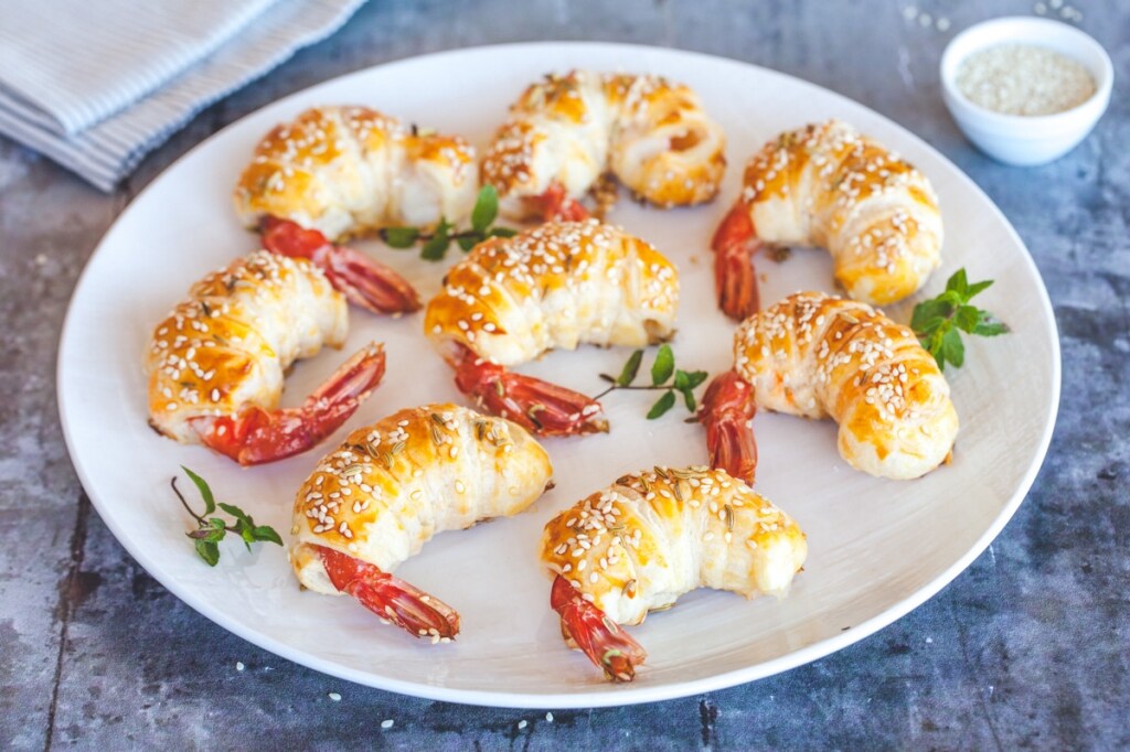 Antipasti Di Natale No Pesce.Ricetta Gamberi In Sfoglia Cucchiaio D Argento