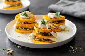Preparazione Millefoglie di zucca grigliata con burrata e nocciole - Fase 3